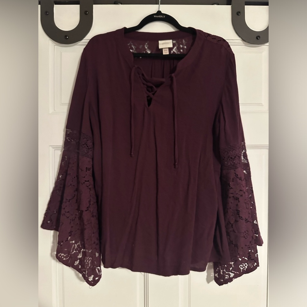 Knox Rose Women’s Bell Sleeve Blouse size XXL